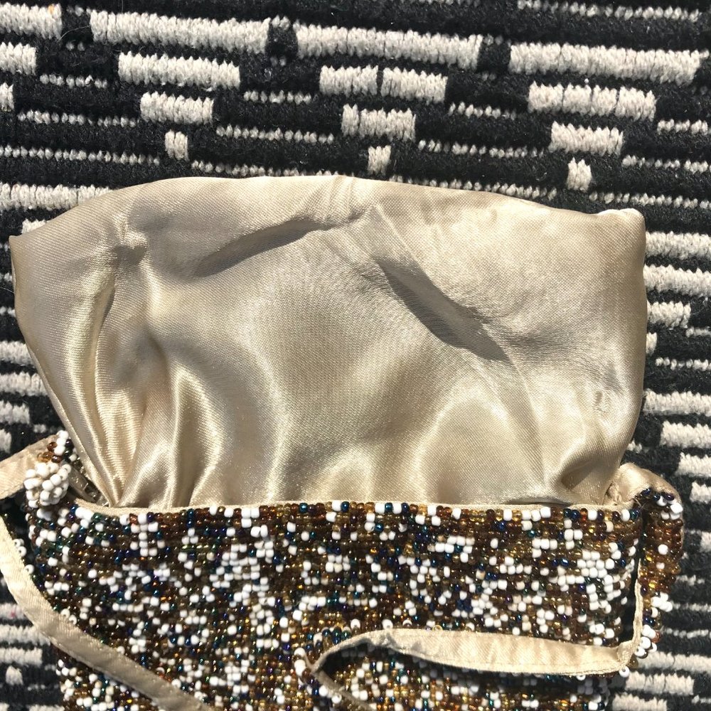 vintage seed bead purse - Picture 5 of 7